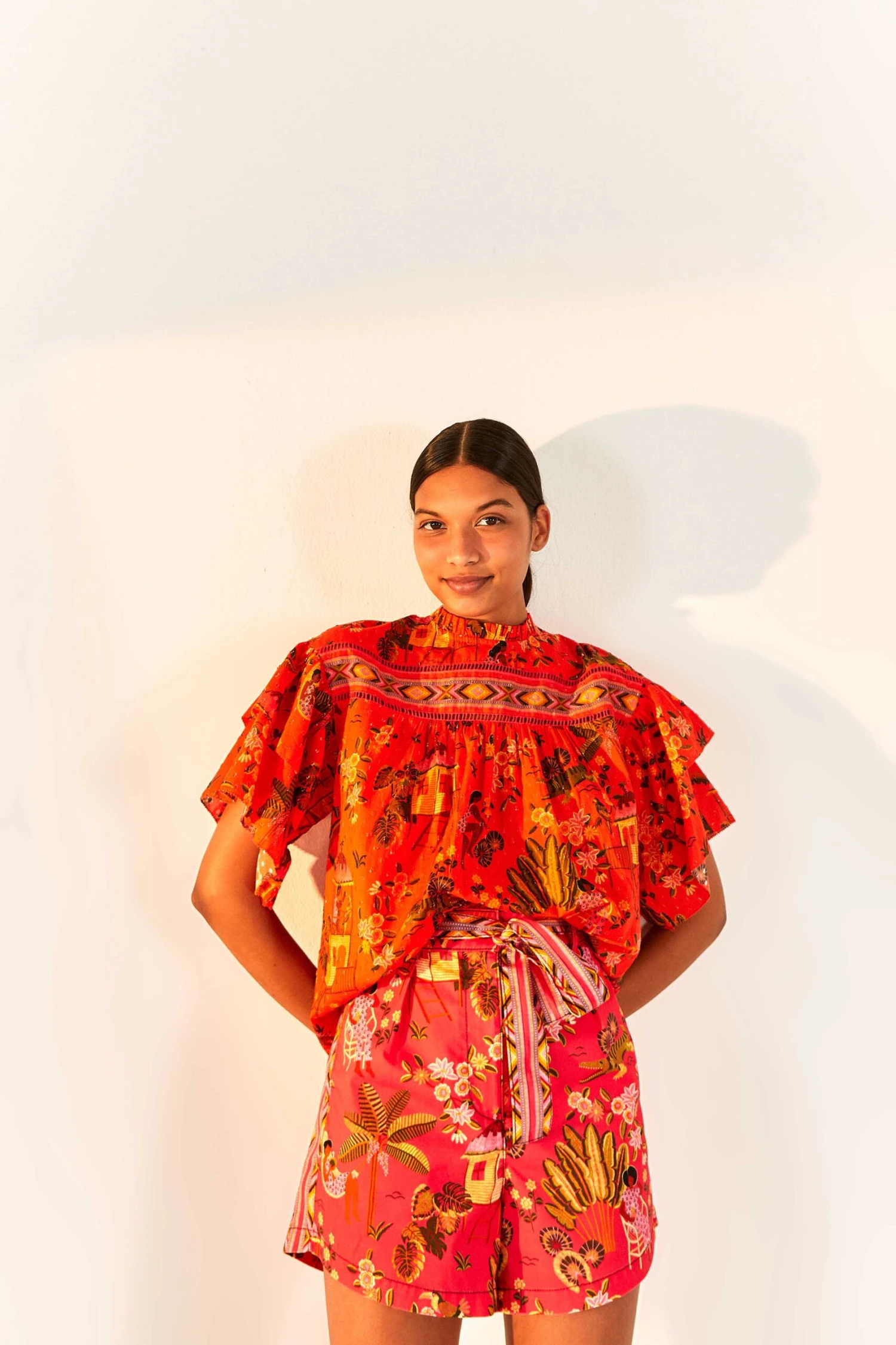 Red Secret Garden Organic Cotton Blouse 3 Red Secret Garden Organic Cotton Blouse