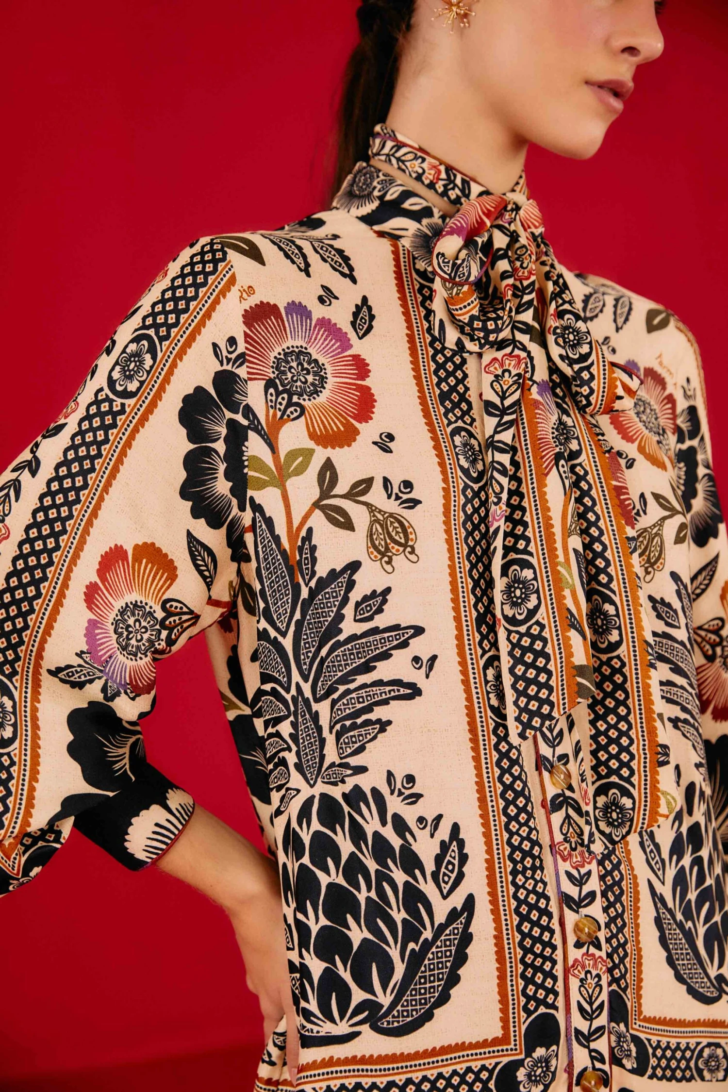 Farm Rio Romantic Garden Lenzing™ Ecovero™ Viscose Mini Dress 6 Farm Rio Romantic Garden Lenzing™ Ecovero™ Viscose Mini Dress - Image 4