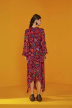 Farm Rio Red Lisa Sheer Midi Dress 7 Farm Rio Red Lisa Sheer Midi Dress -Farm Rio Dress Shop 301903 03