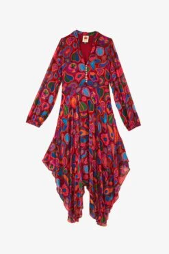 Farm Rio Red Lisa Sheer Midi Dress 9 Farm Rio Red Lisa Sheer Midi Dress -Farm Rio Dress Shop 301903 04