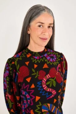 Farm Rio Black Jungle Fruits Midi Dress -Farm Rio Dress Shop 301928 03