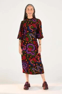 Farm Rio Black Jungle Fruits Midi Dress -Farm Rio Dress Shop 301928 04