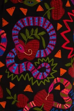 Farm Rio Black Jungle Fruits Midi Dress -Farm Rio Dress Shop 301928 05