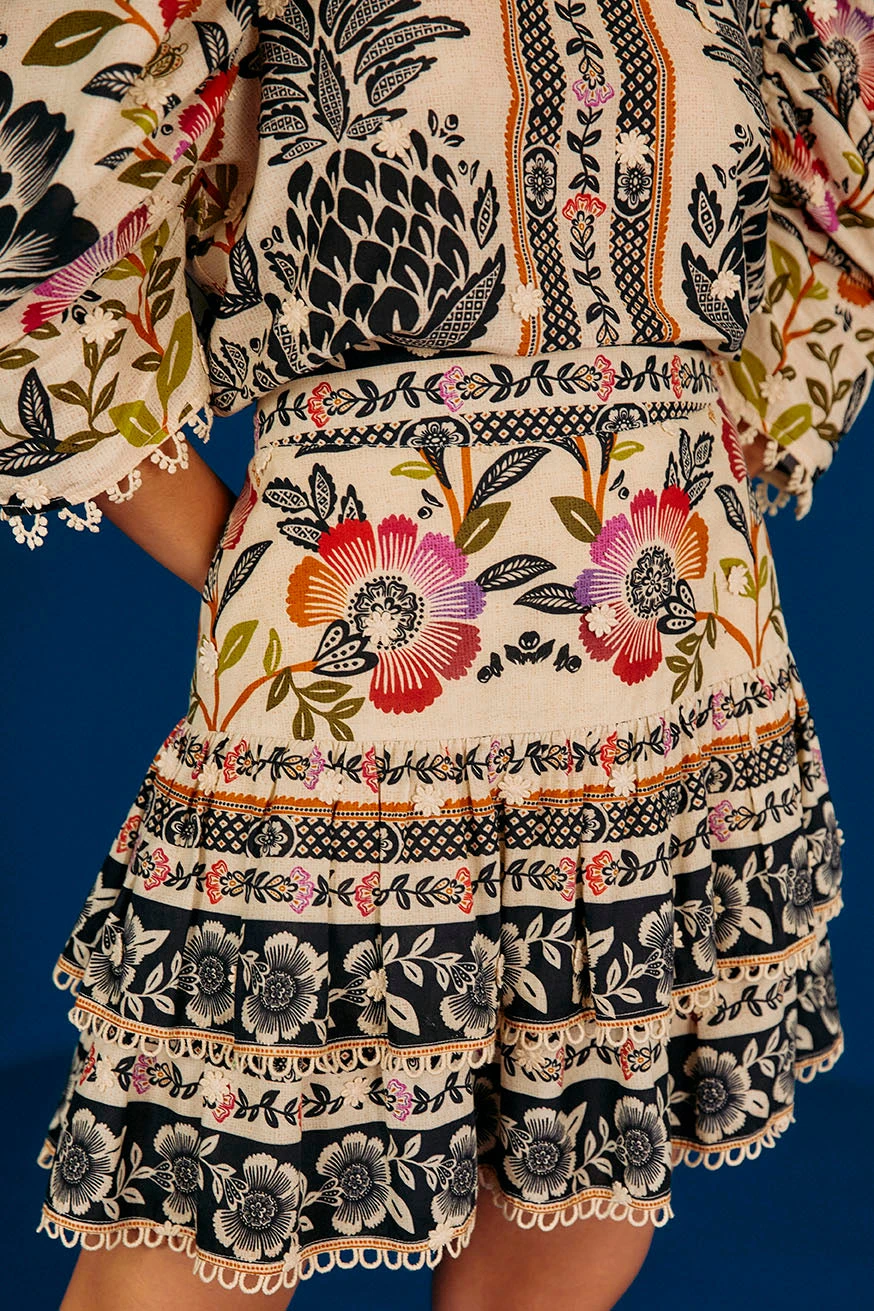 Farm Rio Romantic Garden Mini Skirt 5 Farm Rio Romantic Garden Mini Skirt - Image 3