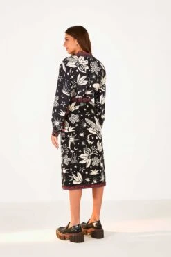 Farm Rio Black & White Cerrado Sky Wrap Skirt -Farm Rio Dress Shop 301945 04