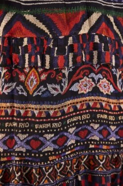 Farm Rio Blue Ainika Tapestry Maxi Skirt -Farm Rio Dress Shop 301951 04