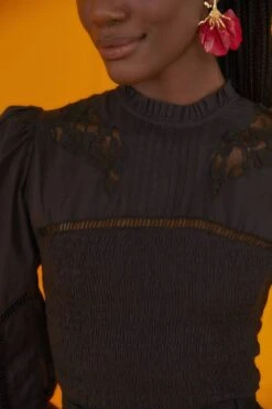 Farm Rio Black Lace Blouse -Farm Rio Dress Shop 301996 03