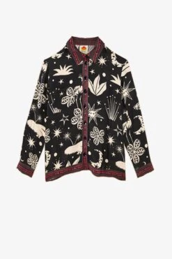 Farm Rio Black & White Cerrado Sky Shirt 11 Farm Rio Black & White Cerrado Sky Shirt -Farm Rio Dress Shop 302034 05