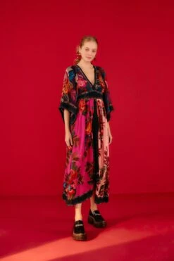 Farm Rio Flower Scarves Maxi Dress 11 Farm Rio Flower Scarves Maxi Dress -Farm Rio Dress Shop 302323 01