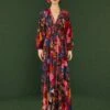 Farm Rio Black Wild Life Lenzing™ Ecovero™ Viscose Maxi Dress -Farm Rio Dress Shop 302684 01