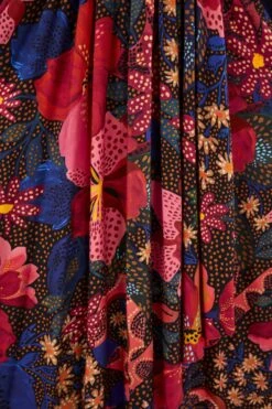 Farm Rio Black Wild Life Lenzing™ Ecovero™ Viscose Maxi Dress -Farm Rio Dress Shop 302684 05