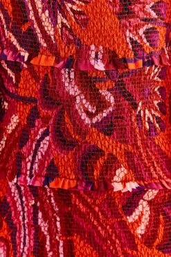 Farm Rio Orange Chevron Forest Maxi Dress -Farm Rio Dress Shop 303765 05