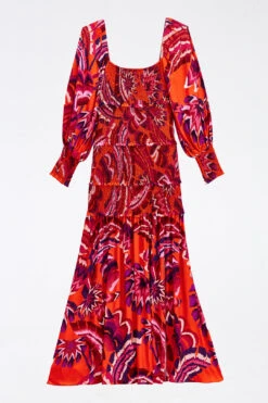 Farm Rio Orange Chevron Forest Maxi Dress -Farm Rio Dress Shop 303765 06