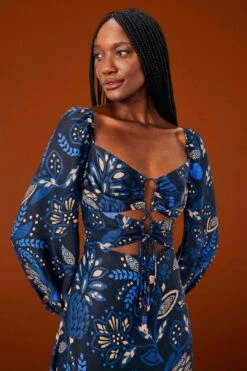 Farm Rio Black Macaw Forest Midi Dress -Farm Rio Dress Shop 303774 03