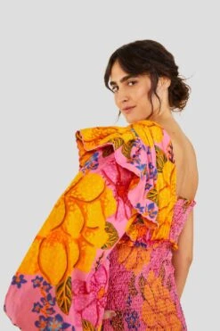 Farm Rio Flowers Garden One Shoulder Mini Dress -Farm Rio Dress Shop 303791 03