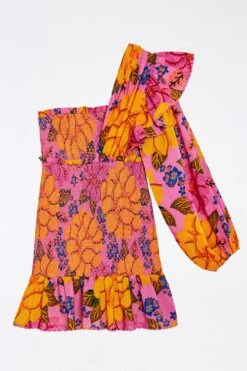 Farm Rio Flowers Garden One Shoulder Mini Dress -Farm Rio Dress Shop 303791 06