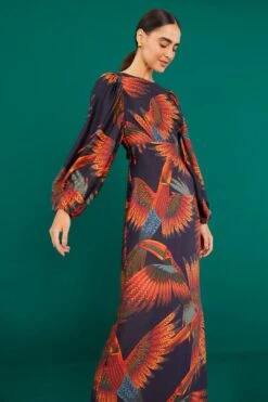 Farm Rio Arabesque Toucans Midi Dress 10 Farm Rio Arabesque Toucans Midi Dress -Farm Rio Dress Shop 303801 01