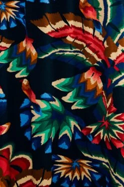 Farm Rio Black Chevron Forest Lenzing™ Ecovero™ Viscose Dress -Farm Rio Dress Shop 303809 05