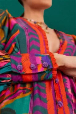 Farm Rio Graphic Foliage Lenzing™ Ecovero™ Viscose Mini Dress -Farm Rio Dress Shop 303810 04