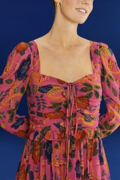 Farm Rio Pink Sweet Forest Maxi Dress -Farm Rio Dress Shop 303818 03