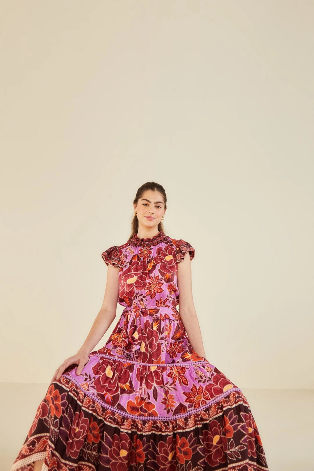 Farm Rio Sweet Floral Midi Dress 4 Farm Rio Sweet Floral Midi Dress - Image 2