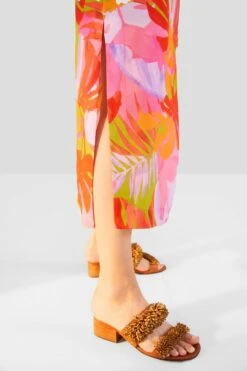 Farm Rio Colorful Leaves Midi Dress -Farm Rio Dress Shop 303823 05