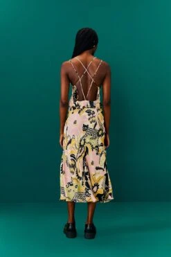 Farm Rio Sand Vintage Forest Lenzing™ Ecovero™ Viscose Midi Dress -Farm Rio Dress Shop 303824 04