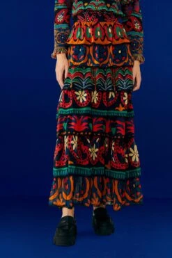 Farm Rio Black Night Sky Maxi Skirt 10 Farm Rio Black Night Sky Maxi Skirt -Farm Rio Dress Shop 303828 03