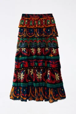 Farm Rio Black Night Sky Maxi Skirt 13 Farm Rio Black Night Sky Maxi Skirt -Farm Rio Dress Shop 303828 06