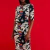 Farm Rio Toucans Wave Lenzing™ Ecovero™ Viscose Midi Dress -Farm Rio Dress Shop 303851 01