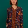 Farm Rio Navy Animal Sky Shirt -Farm Rio Dress Shop 303857 01