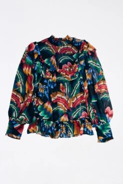 Farm Rio Black Chevron Forest Blouse 13 Farm Rio Black Chevron Forest Blouse -Farm Rio Dress Shop 303898 06