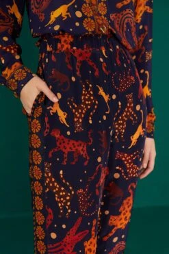 Farm Rio Navy Animal Sky Pants -Farm Rio Dress Shop 303899 02