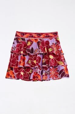 Farm Rio Sweet Floral Layered Mini Skirt -Farm Rio Dress Shop 303902 05