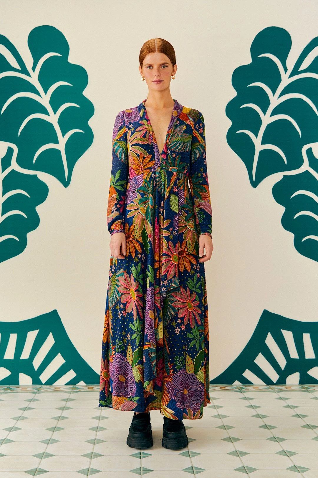 Farm Rio Navy Cool Macaw Maxi Dress 4 Farm Rio Navy Cool Macaw Maxi Dress - Image 2