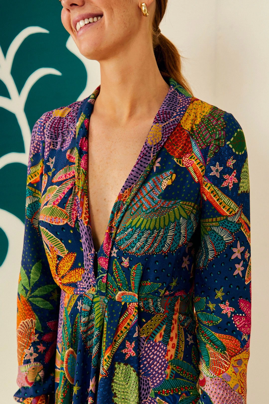 Farm Rio Navy Cool Macaw Maxi Dress 5 Farm Rio Navy Cool Macaw Maxi Dress - Image 3