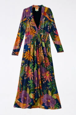 Farm Rio Navy Cool Macaw Maxi Dress 13 Farm Rio Navy Cool Macaw Maxi Dress -Farm Rio Dress Shop 303923 06