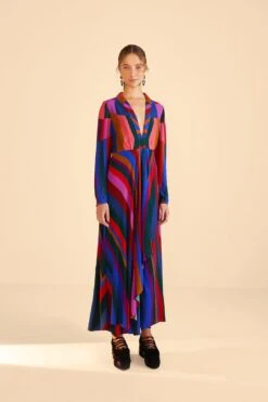 Farm Rio Magic Stripes Maxi Dress -Farm Rio Dress Shop 303924 02