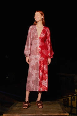 Farm Rio Hearts Sequin Midi Dress -Farm Rio Dress Shop 303943 04