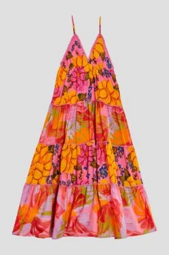 Farm Rio Mixed Pink Prints Maxi Dress 11 Farm Rio Mixed Pink Prints Maxi Dress -Farm Rio Dress Shop 303980 05
