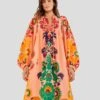 Farm Rio Peach Amulet Midi Dress -Farm Rio Dress Shop 303983 01