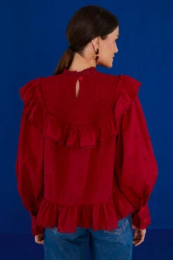 Farm Rio Red 3D Hearts Blouse -Farm Rio Dress Shop 304148 03