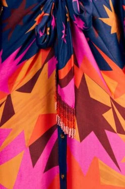 Farm Rio Graphic Scarves Lenzing™ Ecovero™ Viscose Midi Dress -Farm Rio Dress Shop 304157 05