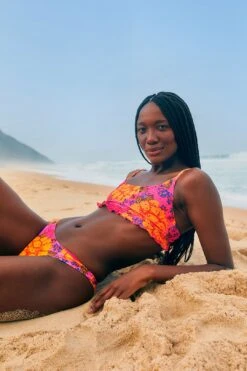 Farm Rio Pink Flowers Garden Bikini Top -Farm Rio Dress Shop 304192 01