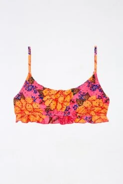 Farm Rio Pink Flowers Garden Bikini Top -Farm Rio Dress Shop 304192 05