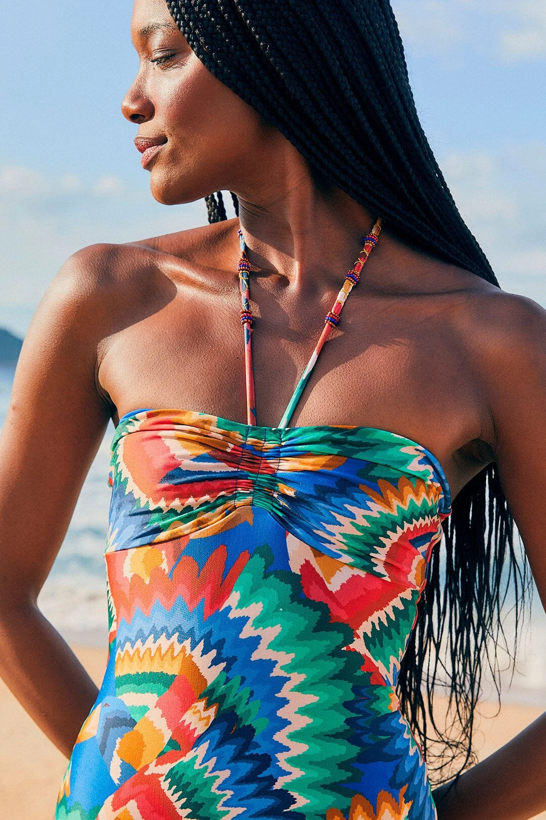 Farm Rio Chevron Toucans One Piece Swimsuit 4 Farm Rio Chevron Toucans One Piece Swimsuit - Image 2