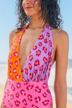 Farm Rio Maxi Leopard Patch Plunge One Piece Swimsuit 9 Farm Rio Maxi Leopard Patch Plunge One Piece Swimsuit -Farm Rio Dress Shop 304301 03
