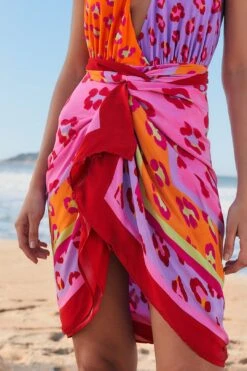 Farm Rio Maxi Leopard Patch Sarong -Farm Rio Dress Shop 304302 02