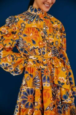 Farm Rio Yellow Pineapple Flowers Mini Dress -Farm Rio Dress Shop 304585 03