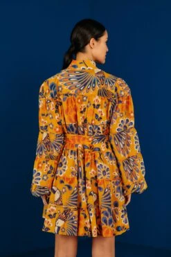 Farm Rio Yellow Pineapple Flowers Mini Dress -Farm Rio Dress Shop 304585 04